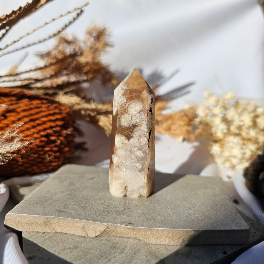 Cherry Blossom Agate Tower