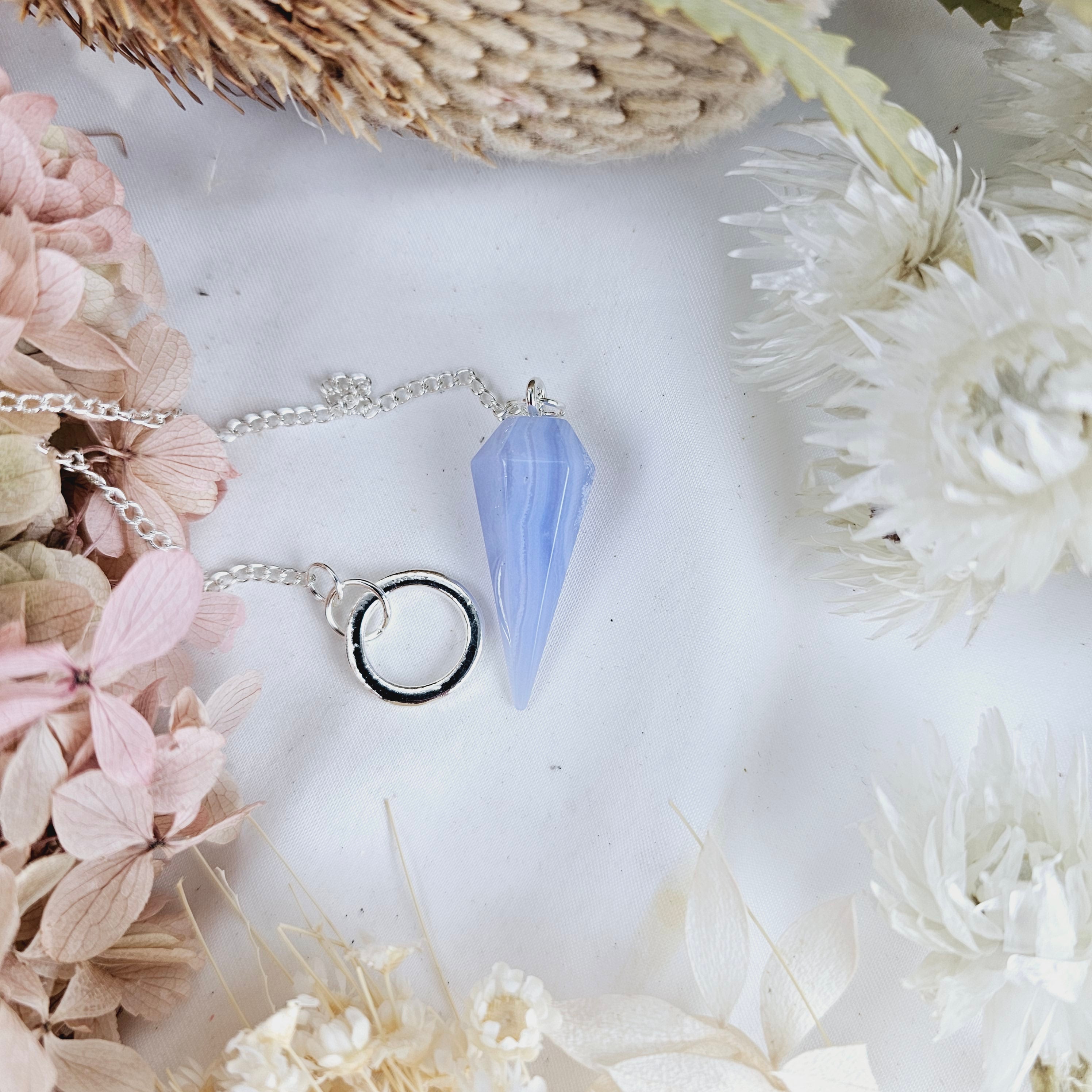 Blue lace agate pendulum discount