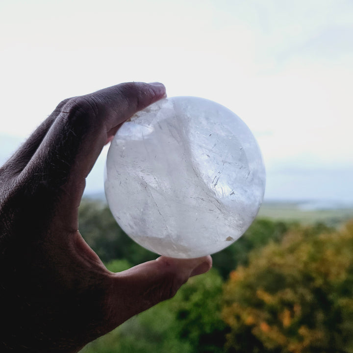 Clear Quartz Sphere (with rainbows)