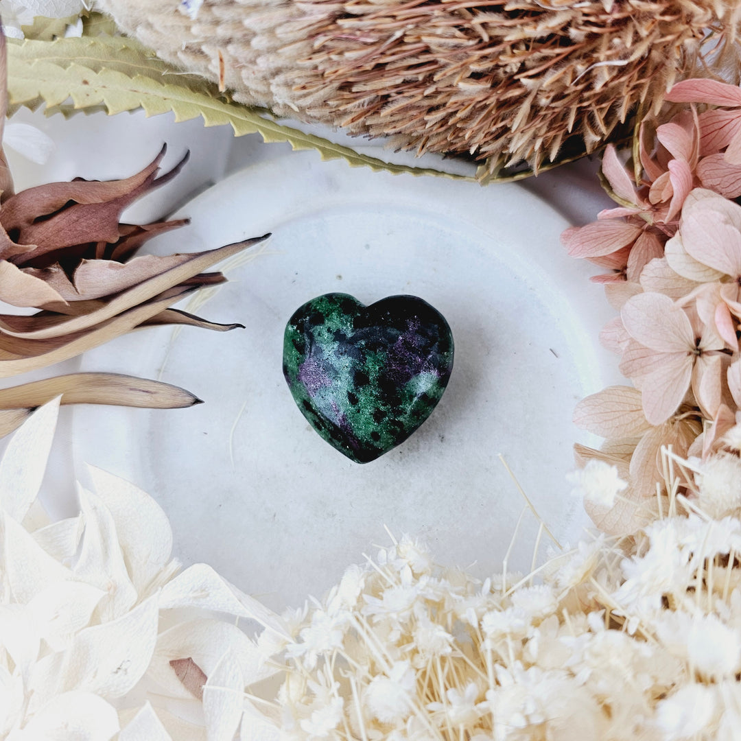 Ruby Zoisite Heart