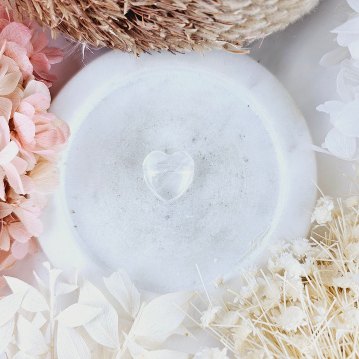 Clear Quartz Heart Pendant