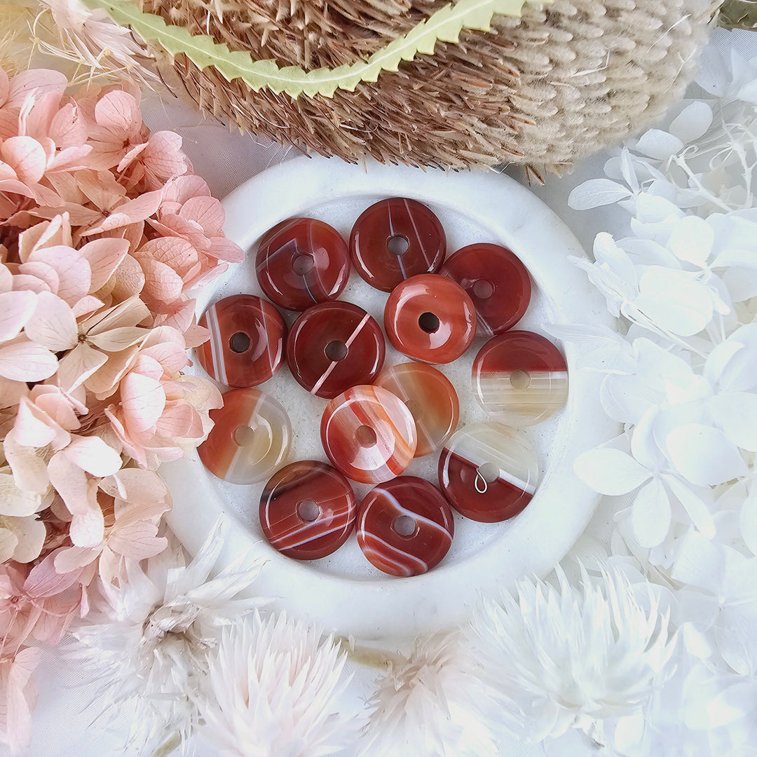 Carnelian Donut Pendant