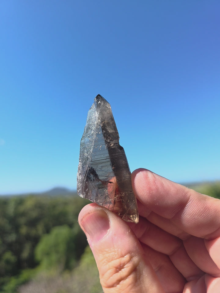 Lemurian Smoky Quartz Laser