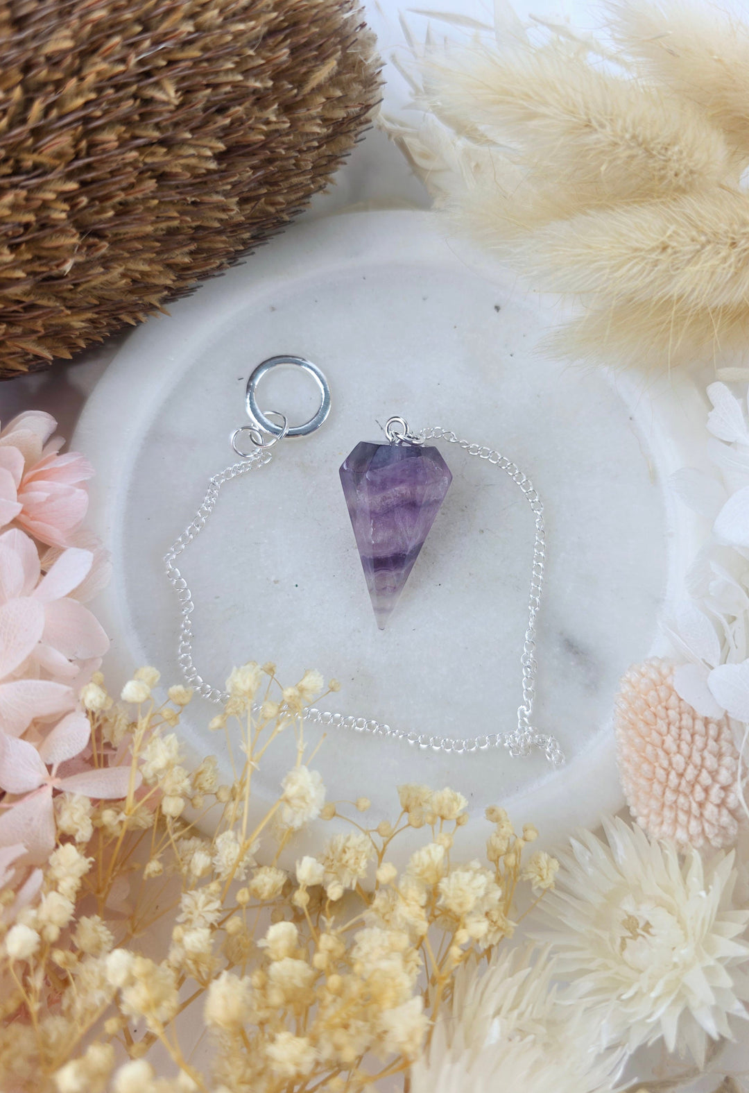 Rainbow Fluorite Pendulum