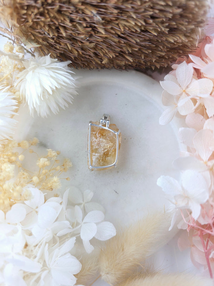 Citrine Silver Pendant