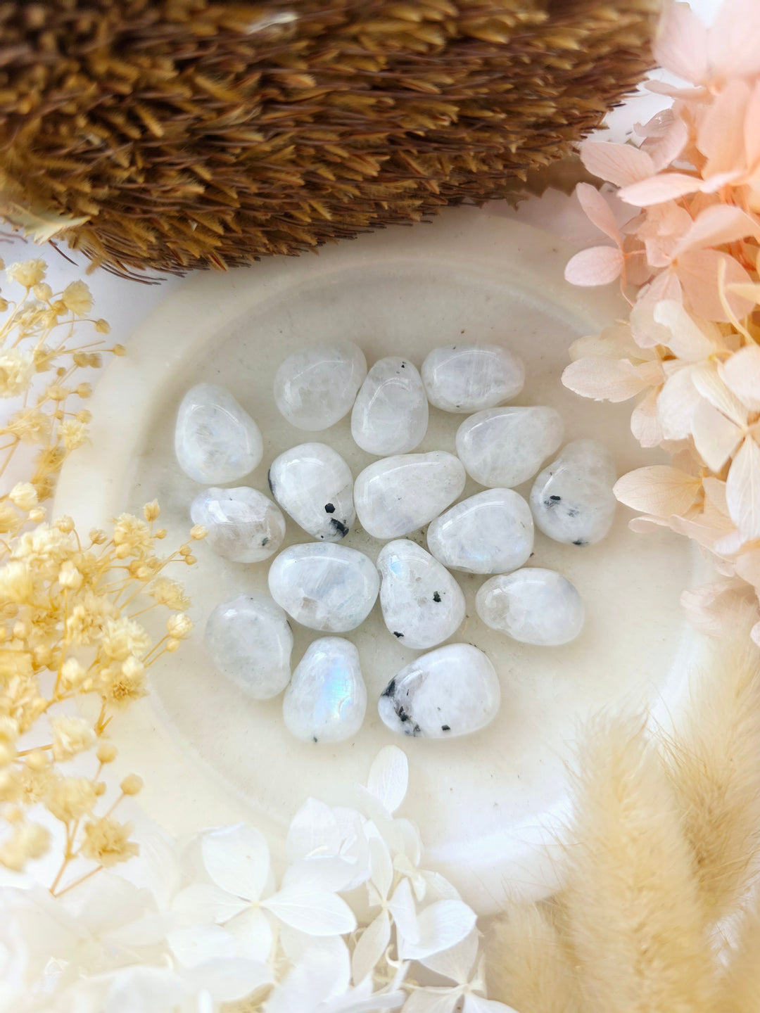 Rainbow Moonstone Tumbled Pendant