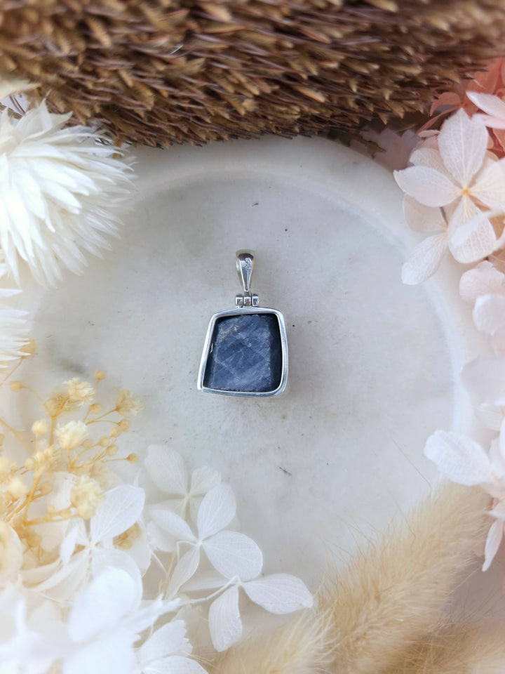 Sapphire Silver Pendant