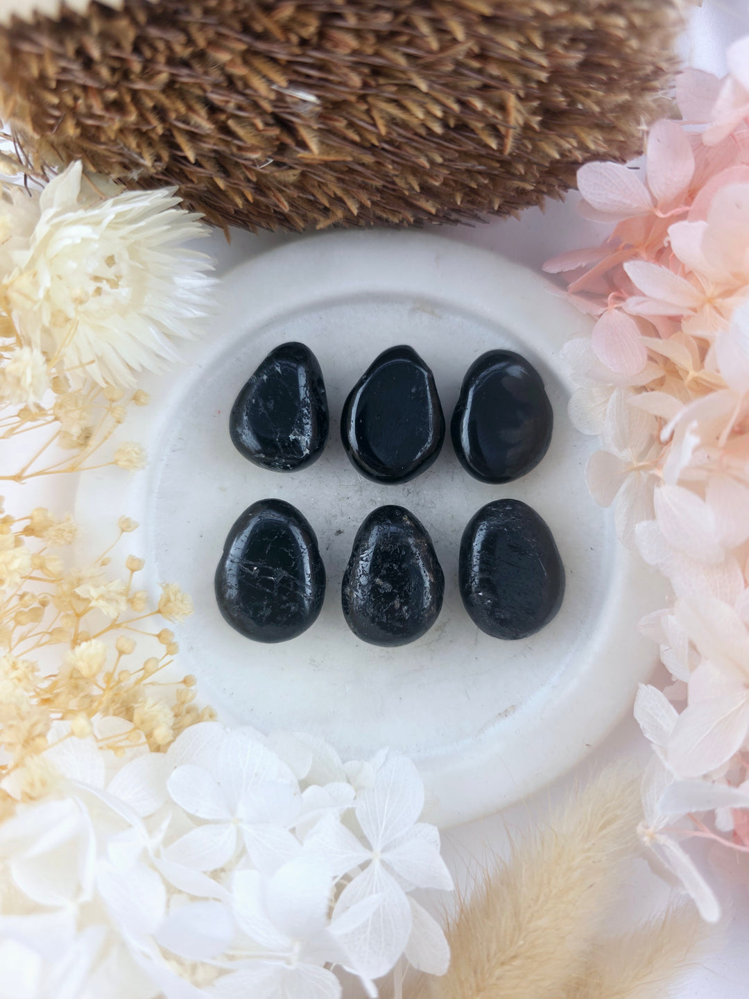 Black Tourmaline Tumbled Pendant