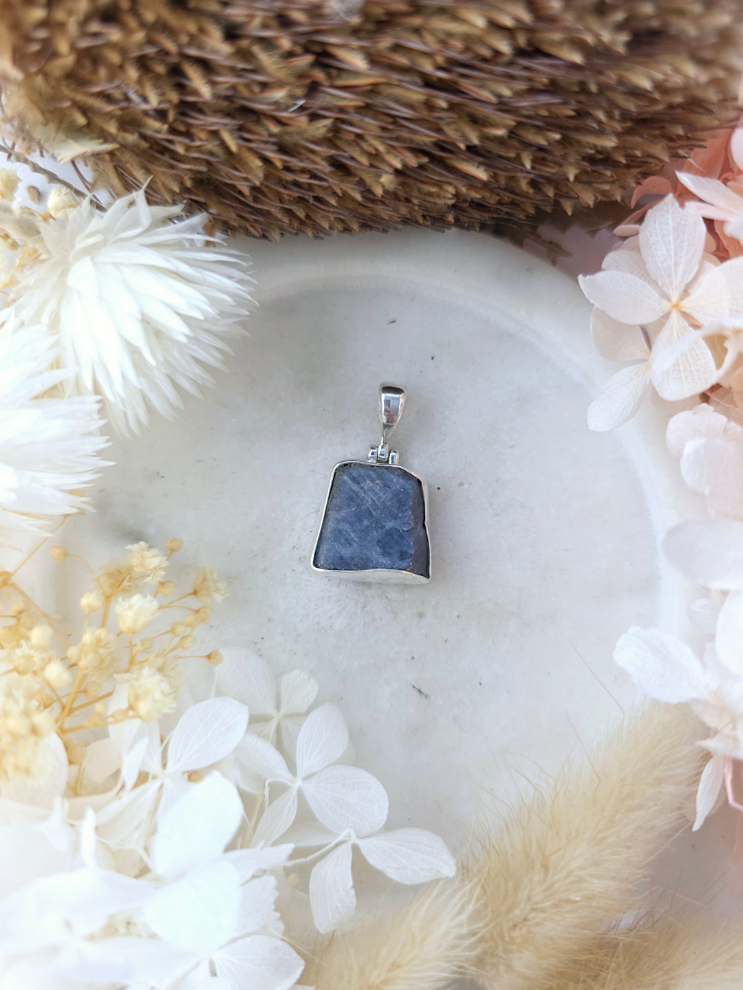 Sapphire Silver Pendant
