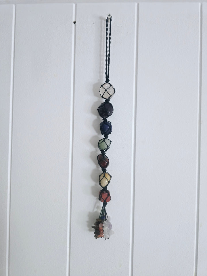 Chakra Crystal Hanger - Black
