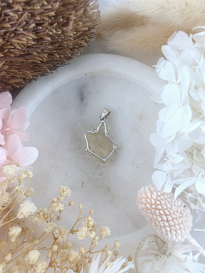 Libyan Desert Glass Silver Pendant