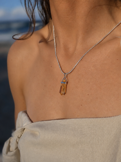 Citrine Alignment Silver Pendant — Made to Shine