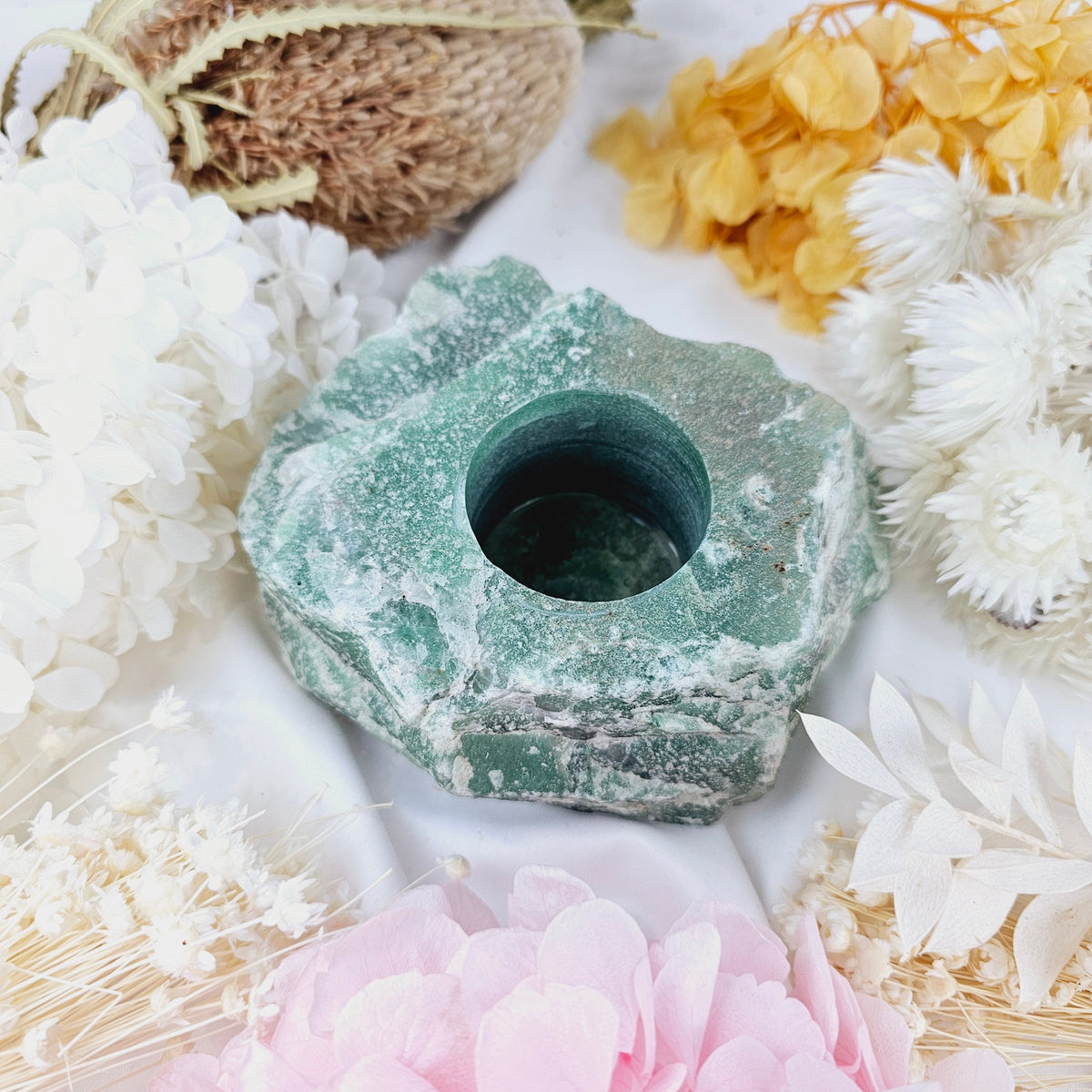 Green Aventurine Candle Holder