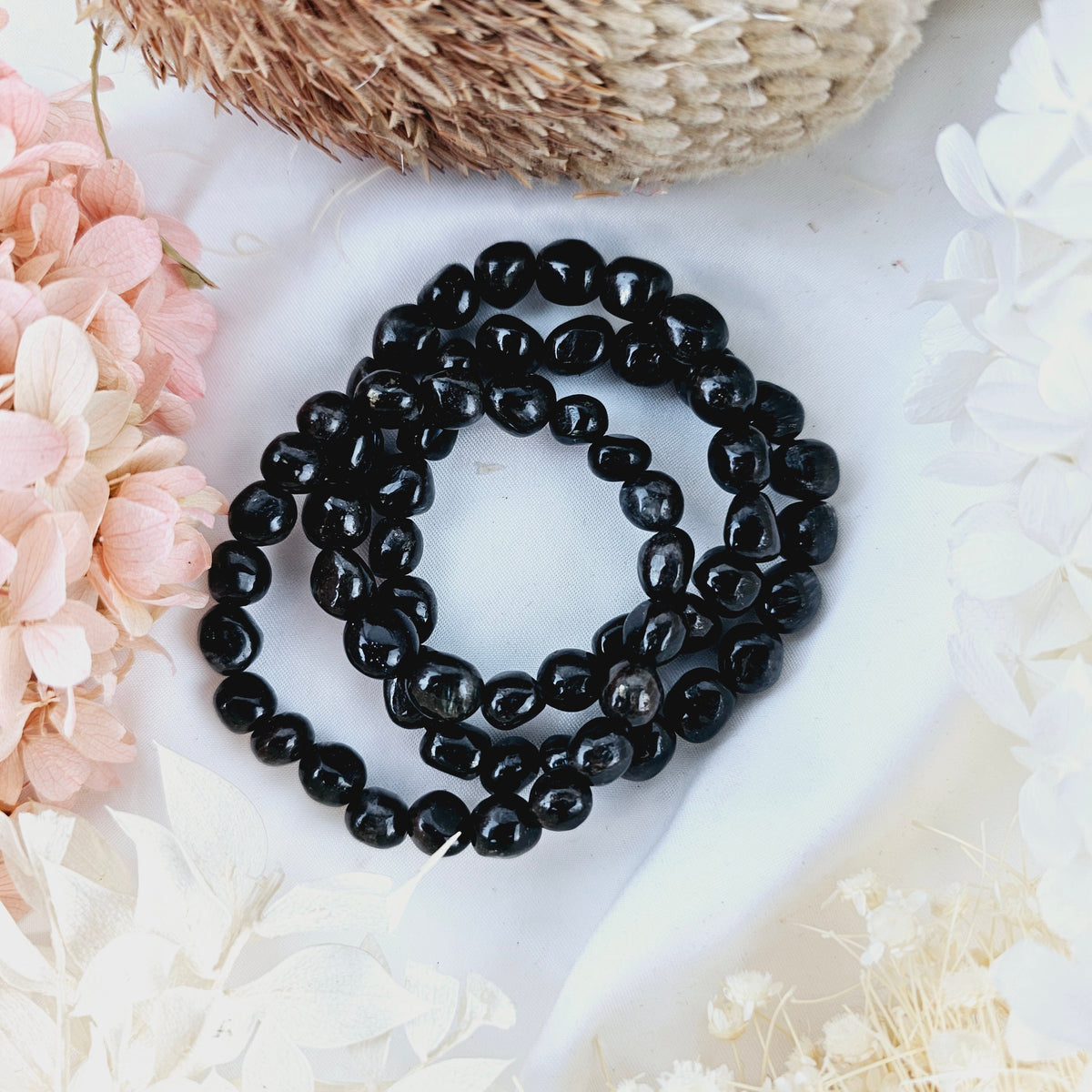 Arfvedsonite Bracelet Tumbled — Clear Vision