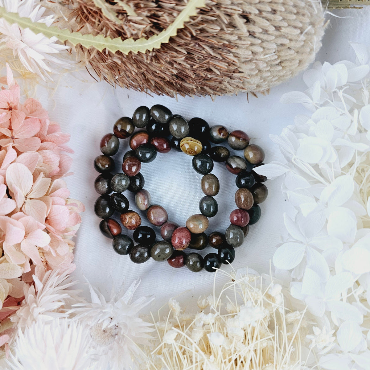 Polychrome Jasper Bracelet - Tumbled — Creative Spark