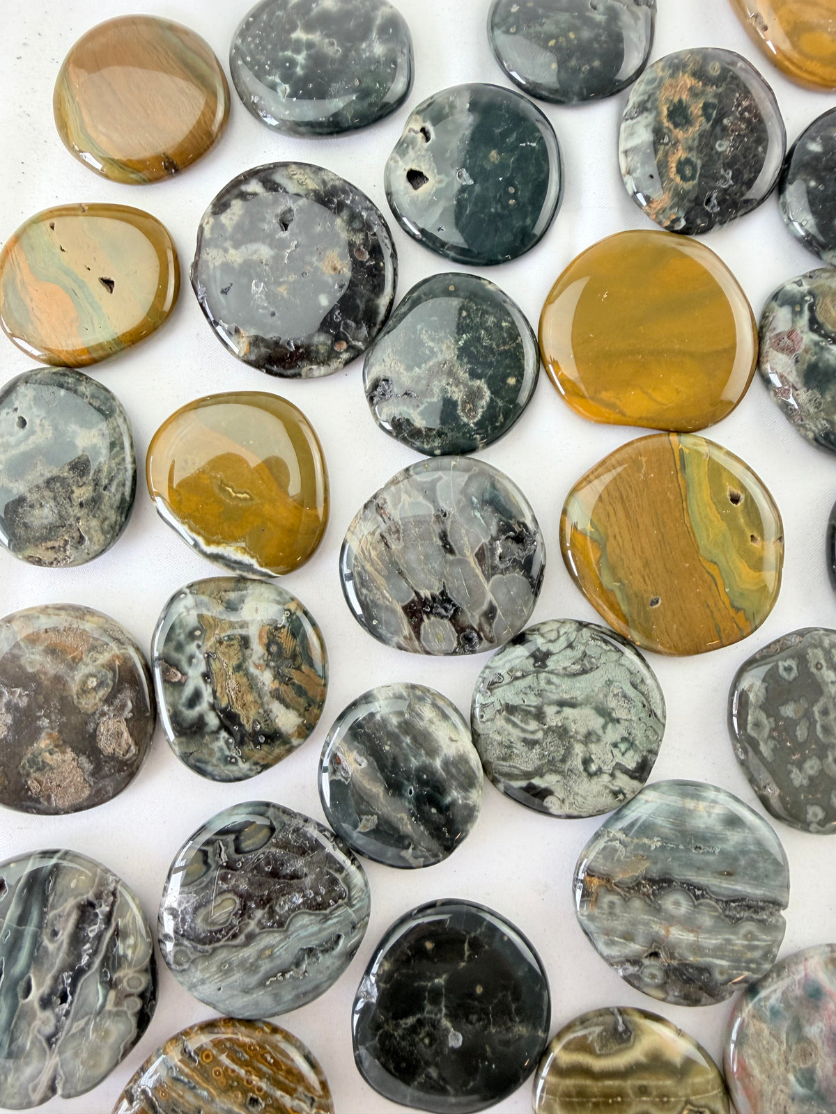 Ocean Jasper Flat Stone — Joy of the Sea