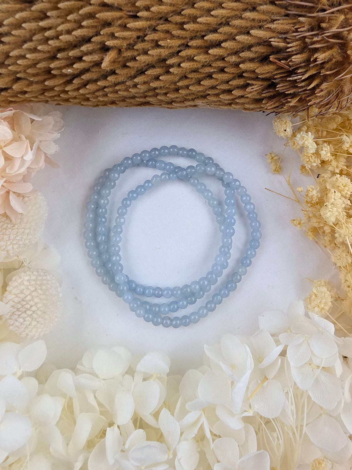 Angelite Bracelet - 4mm — The Gentle Embrace