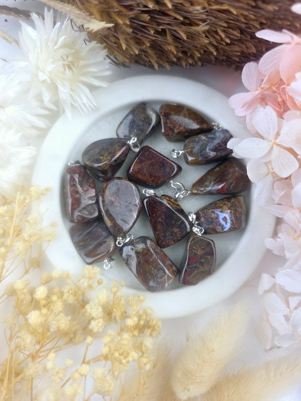 Pietersite Tumbled Silver Pendant — Storm Stone