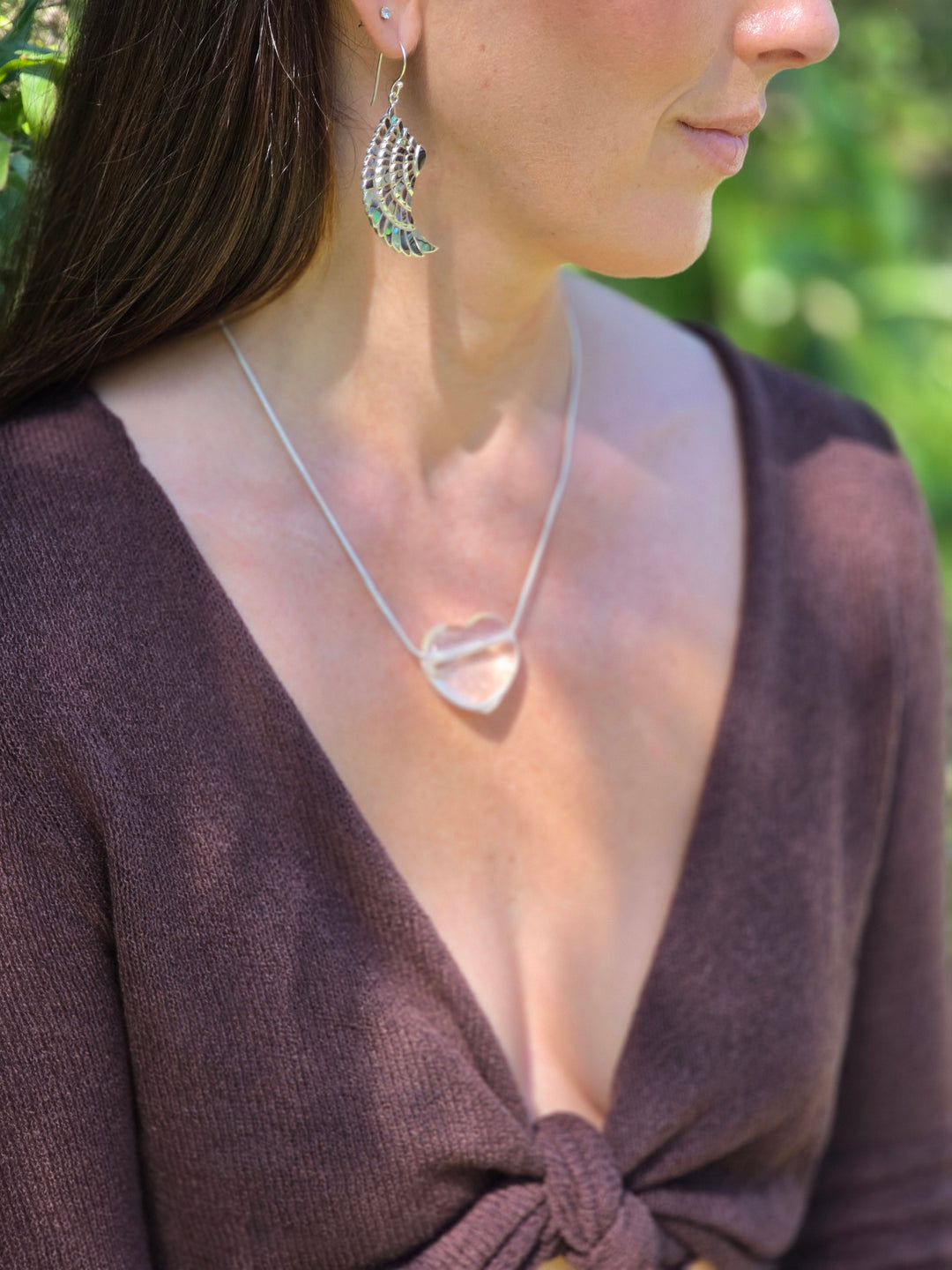 Clear Quartz Heart Pendant — Pure Intention