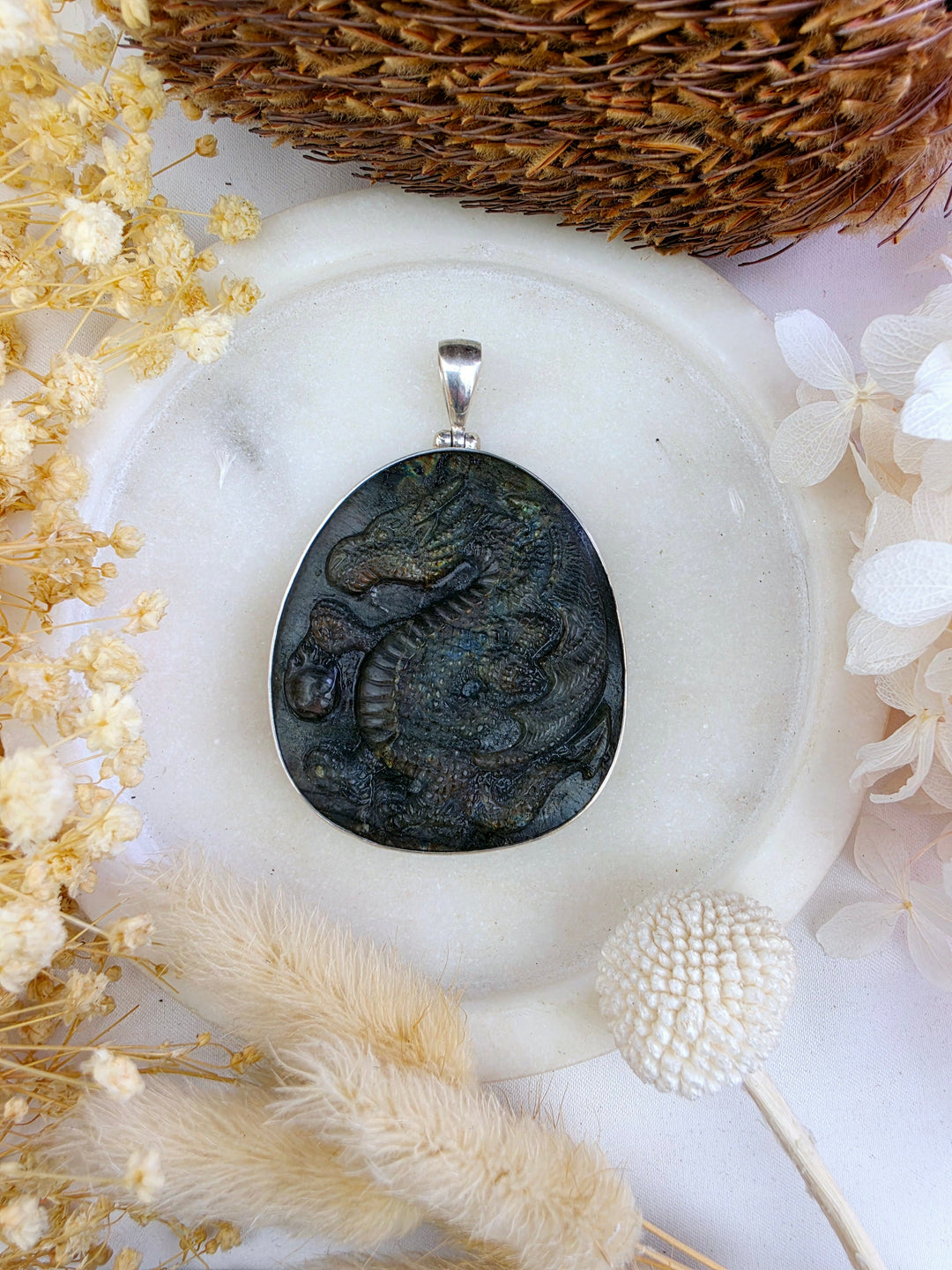 Labradorite Dragon Pendant