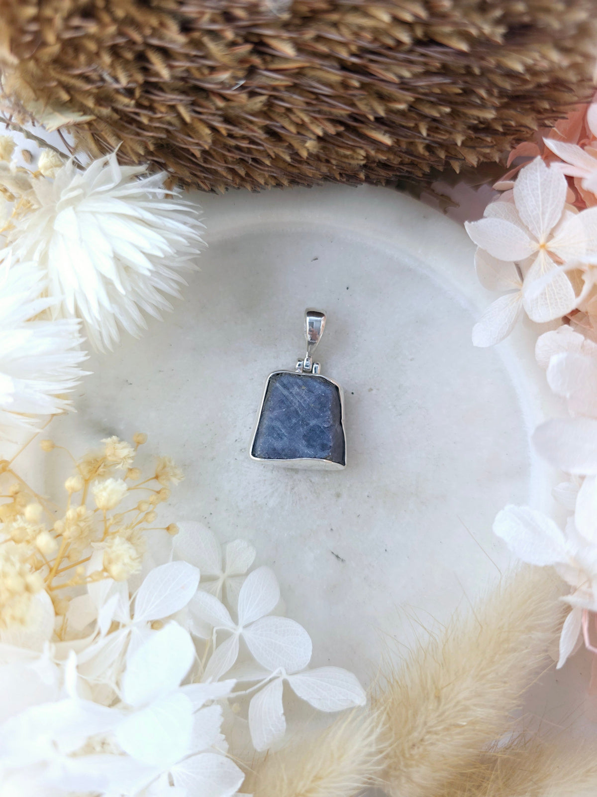 Sapphire Silver Pendant