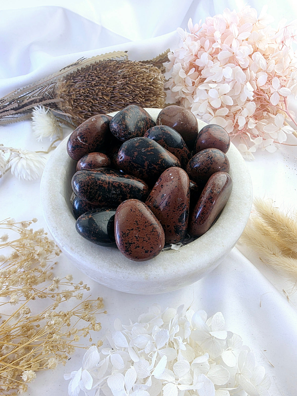 Mahogany Obsidian Large Tumbled Stone — The Mirror Within