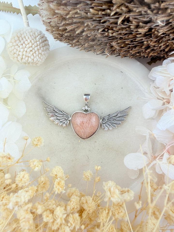 Peach Moonstone Anahata Pendant