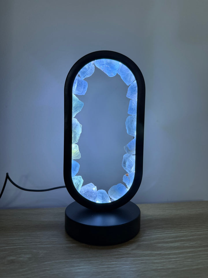 Blue Fluorite Star Gate Lamp