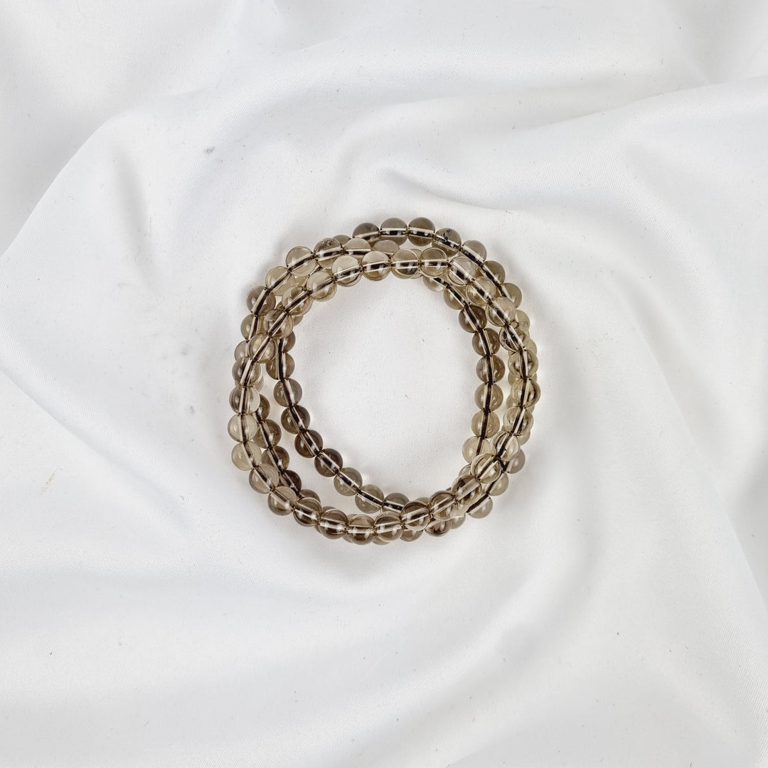 Smoky quartz bracelet - 8mm
