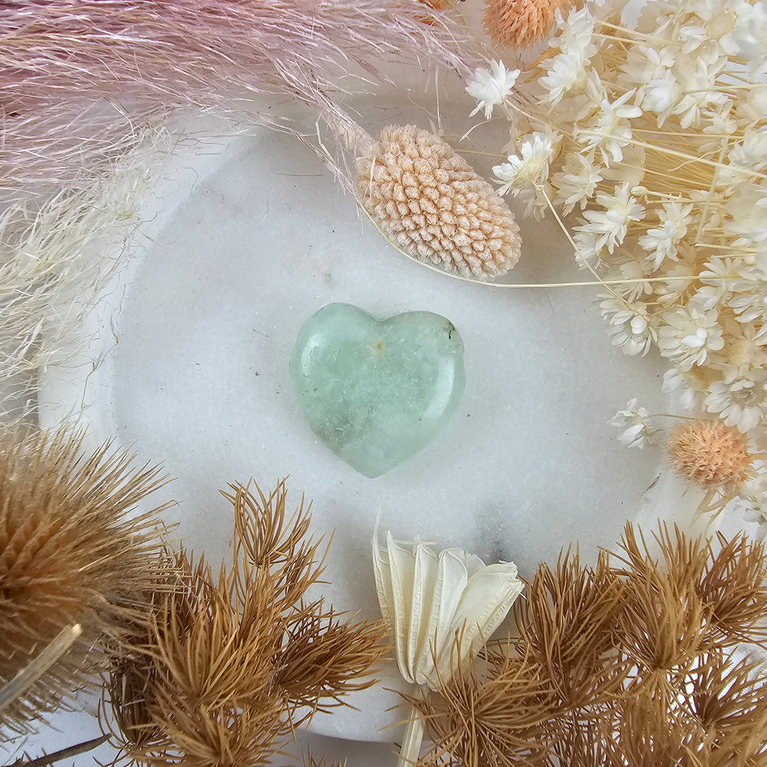 Prehnite Heart Necklace