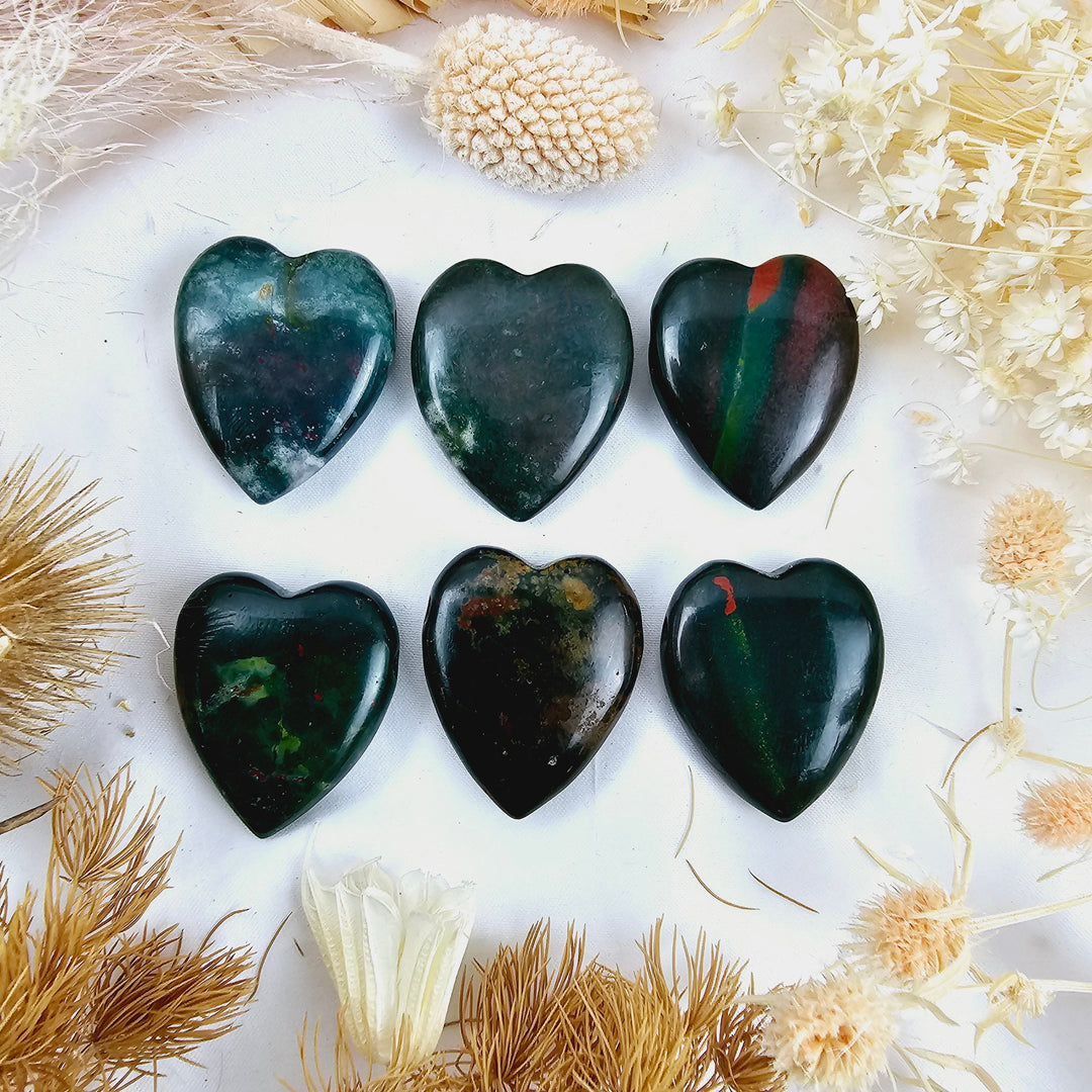 Bloodstone Jasper Heart Pendant