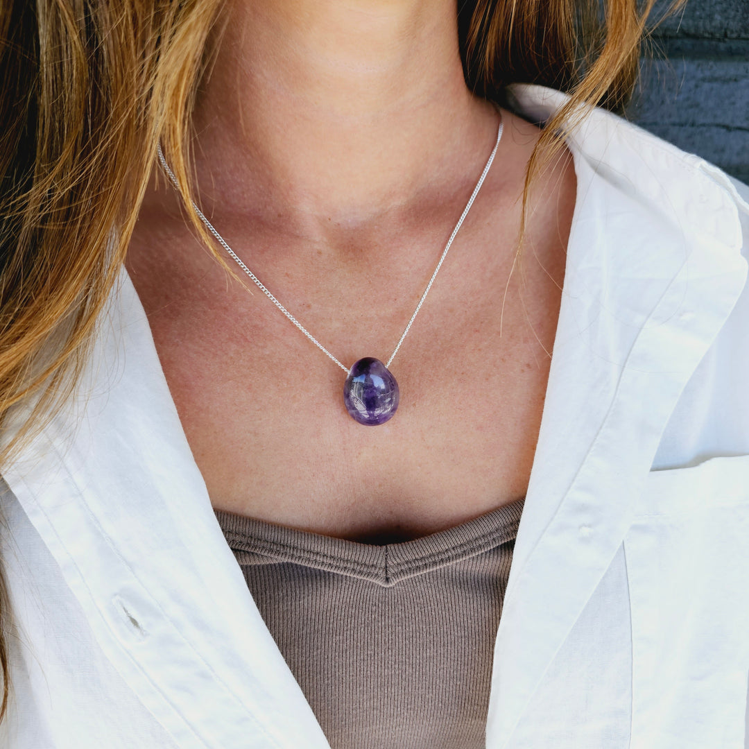 Amethyst Tumbled Pendant