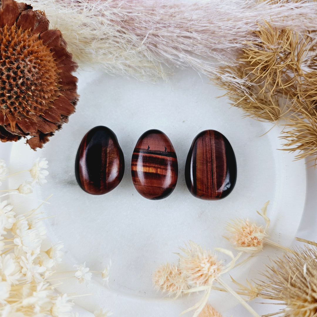 Red Tigers Eye Tumbled Pendant