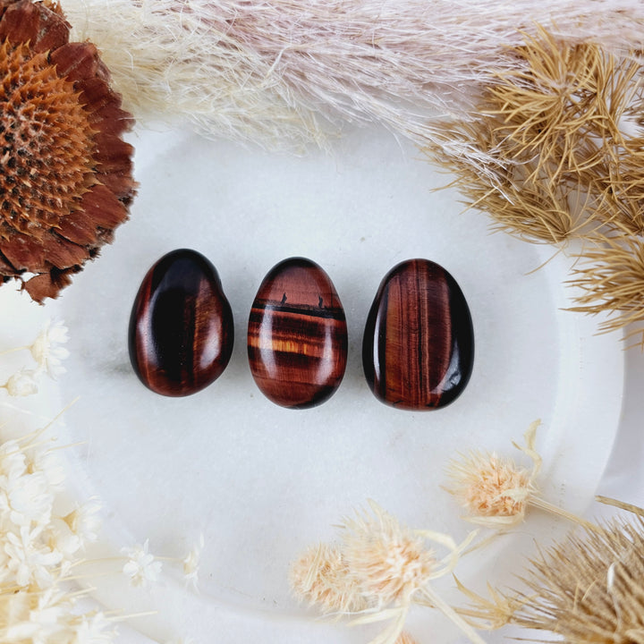 Red Tigers Eye Tumbled Pendant