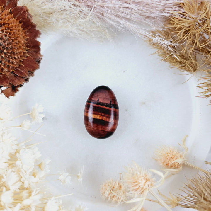 Red Tigers Eye Tumbled Pendant