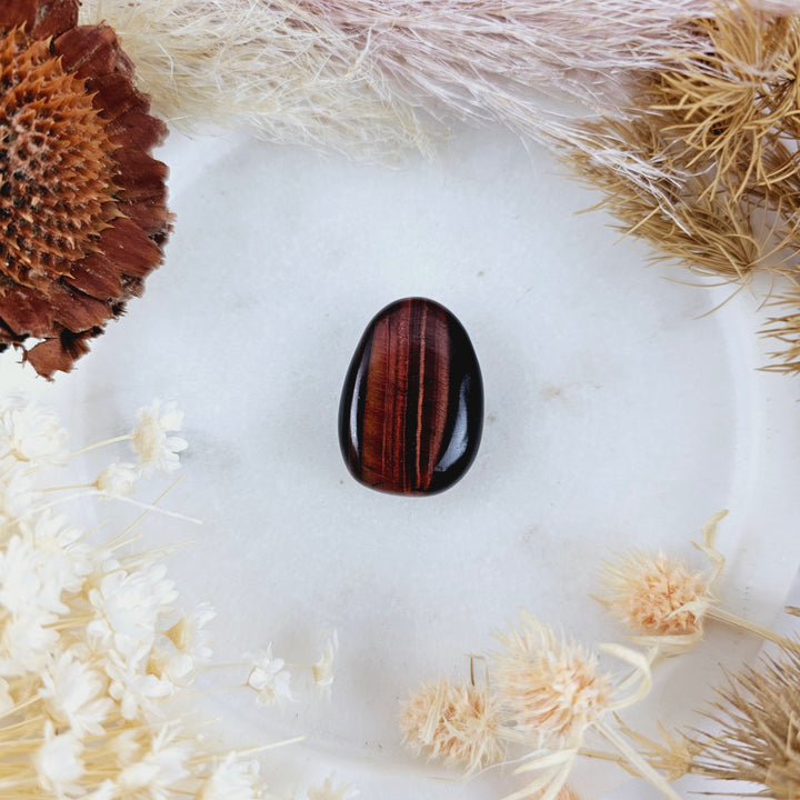 Red Tigers Eye Tumbled Pendant