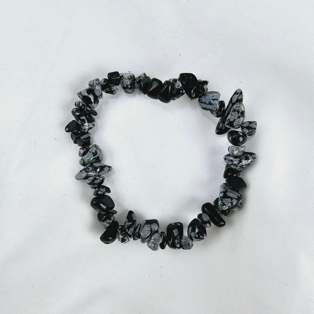 Snowflake obsidian bracelet - Chip