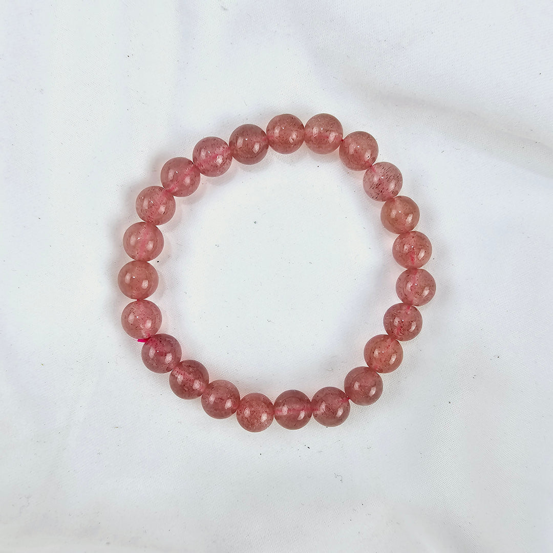 Strawberry Quartz Bracelet - 8mm