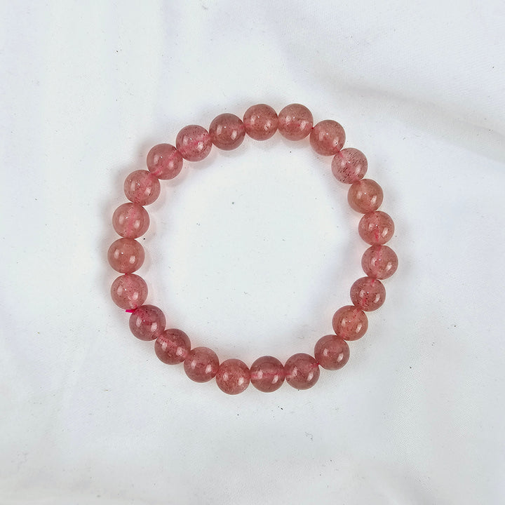Strawberry Quartz Bracelet - 8mm