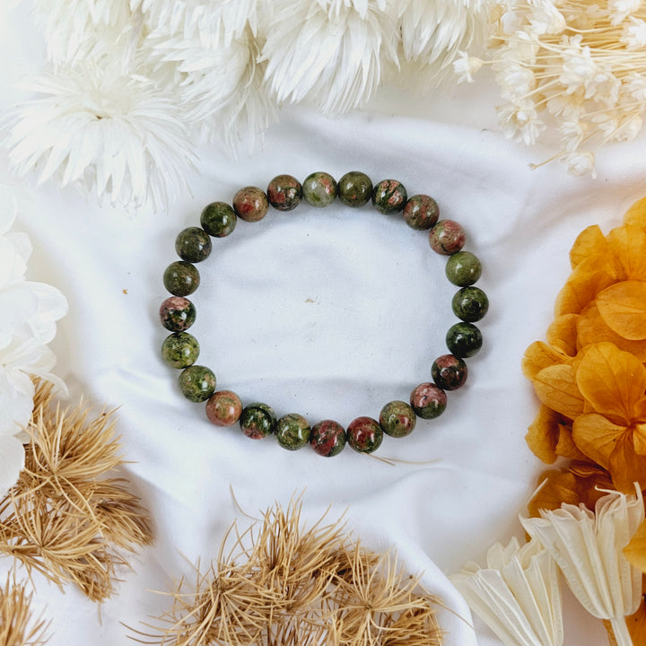 Unakite Jasper Bracelet - 8mm