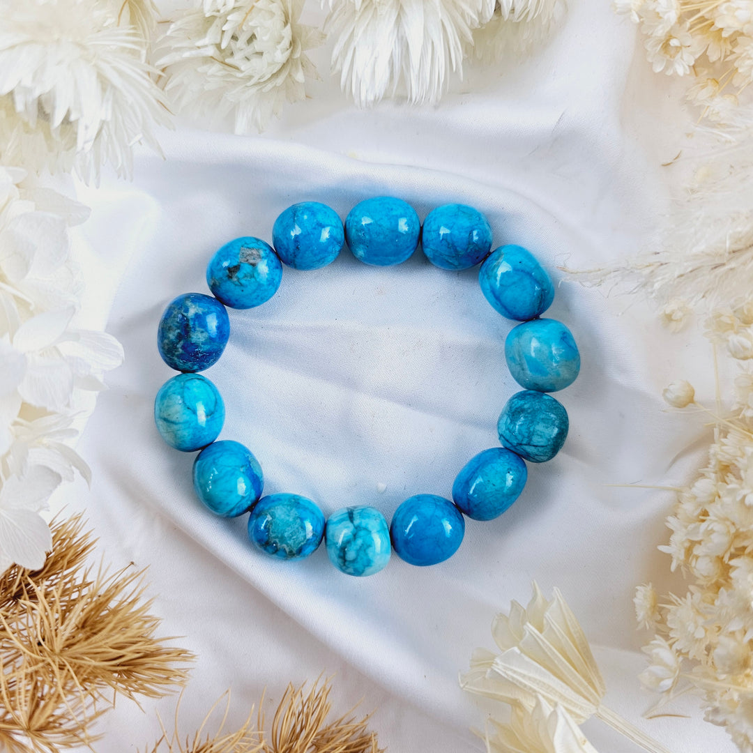 Blue Howlite Bracelet - Tumbled