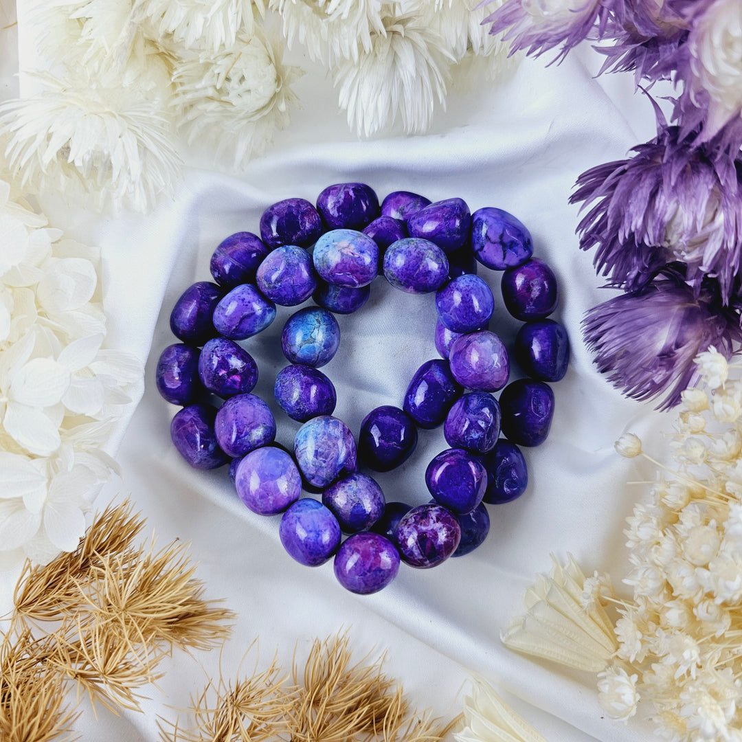 Purple Howlite Bracelet - Tumbled