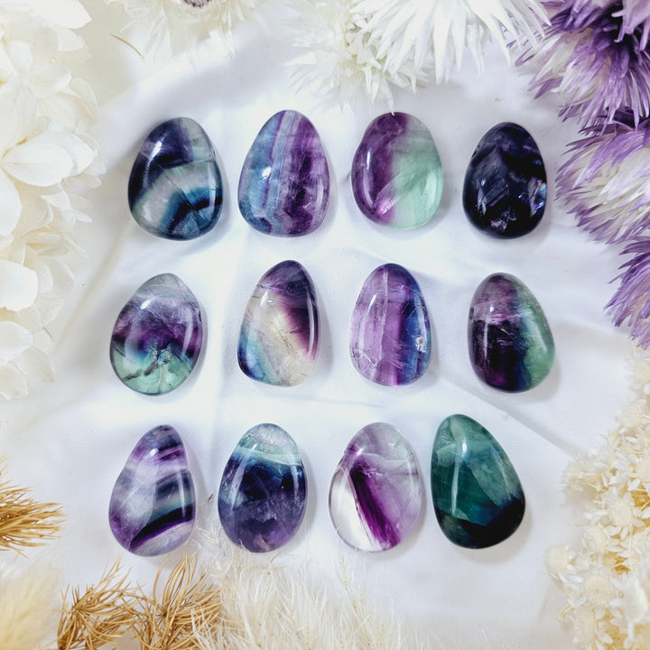 Rainbow Fluorite Tumbled Pendant