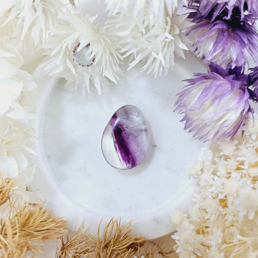Rainbow Fluorite Tumbled Pendant