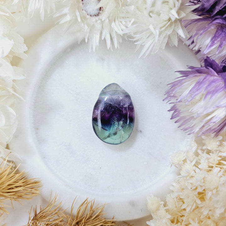 Rainbow Fluorite Tumbled Pendant