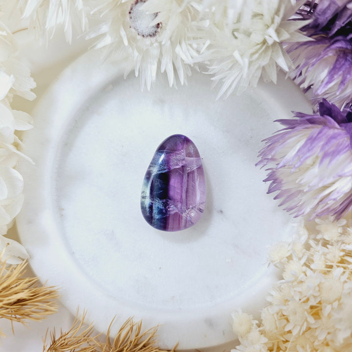 Rainbow Fluorite Tumbled Pendant