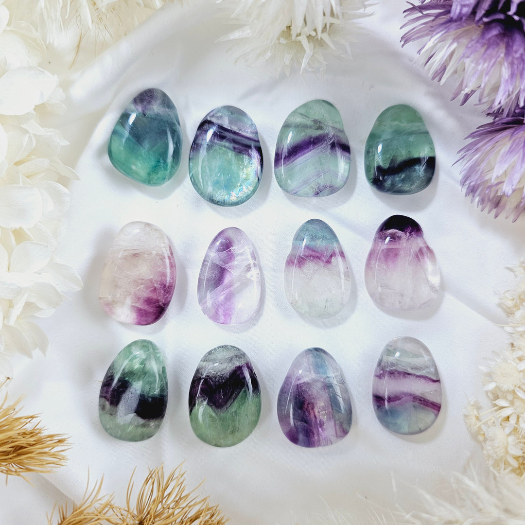 Rainbow Fluorite Tumbled Pendant