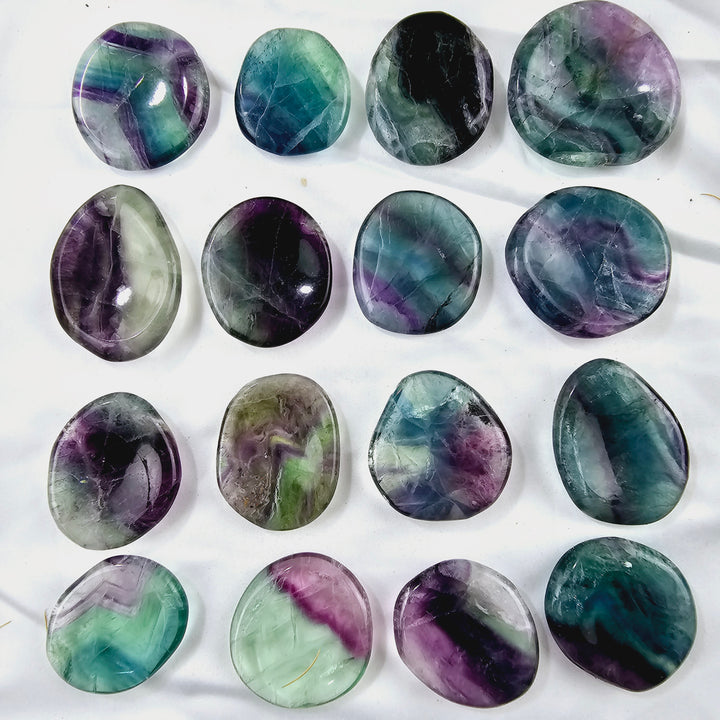 Rainbow Fluorite Worry Stone #2