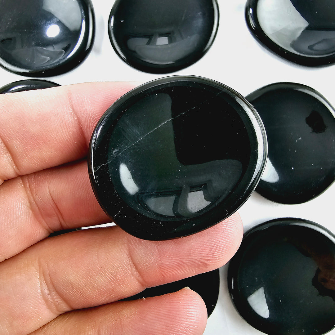 Black Obsidian Worry Stone #2