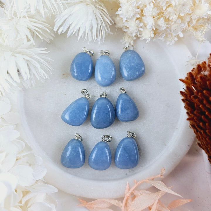 Angelite Tumbled Pendant